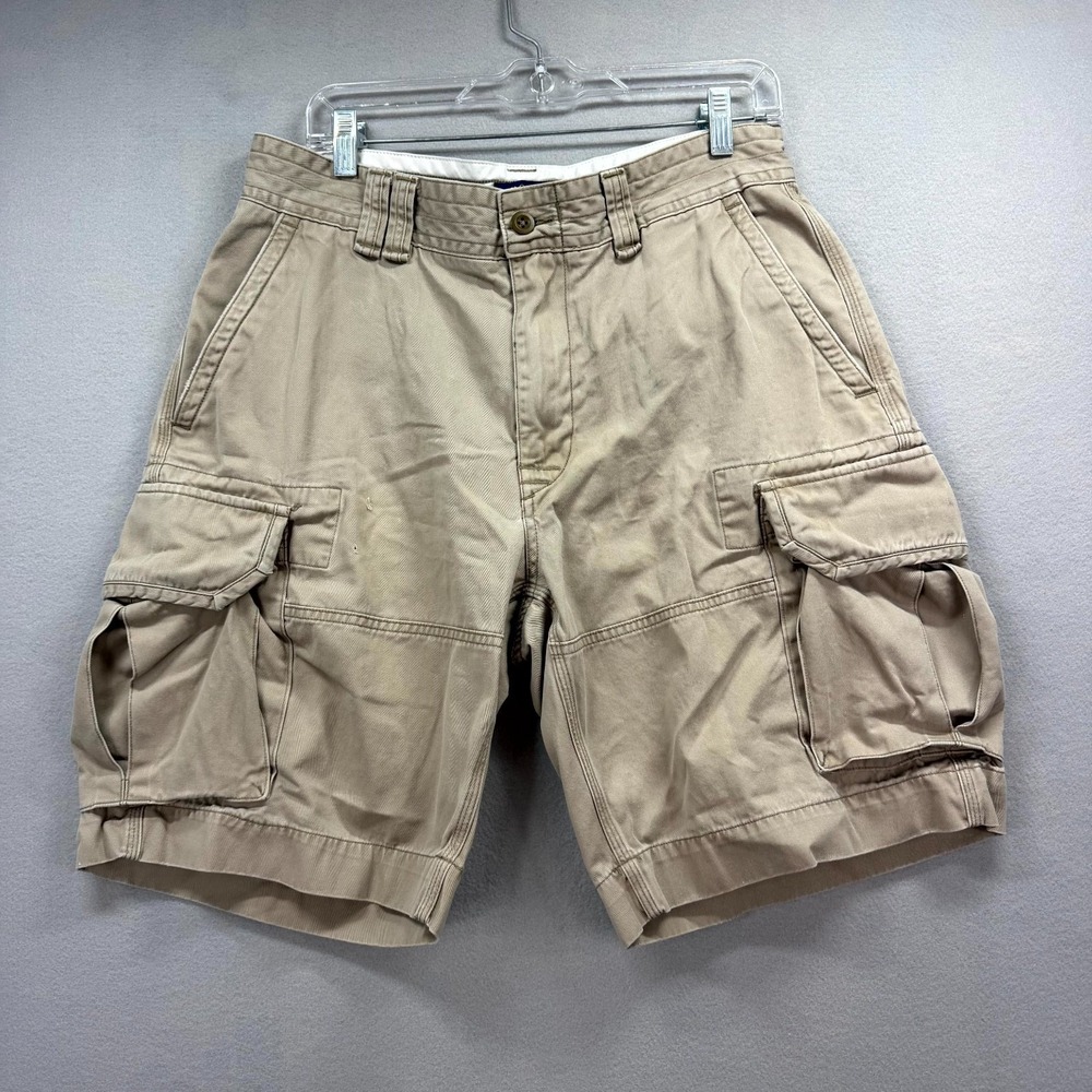 Polo Ralph Lauren Cargo Shorts Mens 33 Beige Tan Utility Pockets Paratrooper Y2K